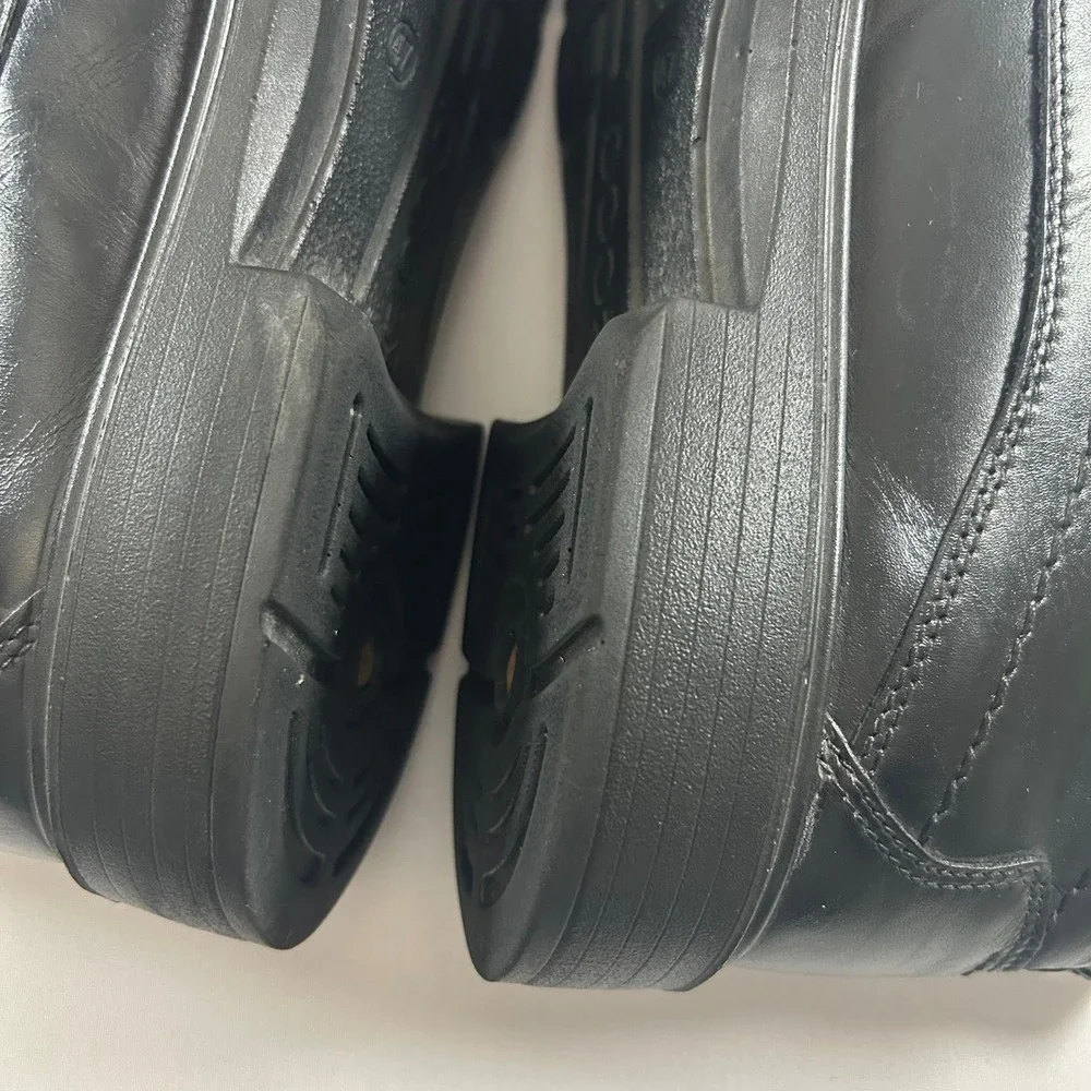 ECCO Chukka Boots Mens 13/EU47 Black Leather Gore-Tex Waterproof Square Toe